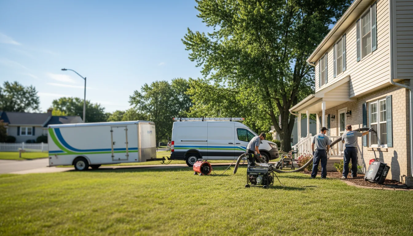 Flooded Basement Restoration And Cleanup With Repair in Dow, IL near me